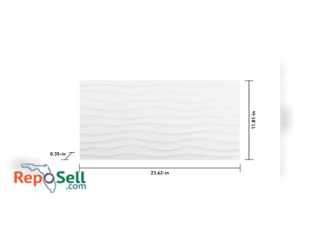 Lot 31-9075 - (29) boxes Satori white motion glossy rectified ceramic wall tile, 12"x24", (232) pieces, 449.5 sq f...