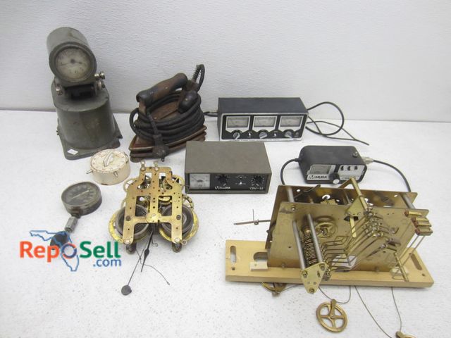 Lot 31-6246 - Vintage Estate lot: time clocks, iron, modulation tester, etc.
