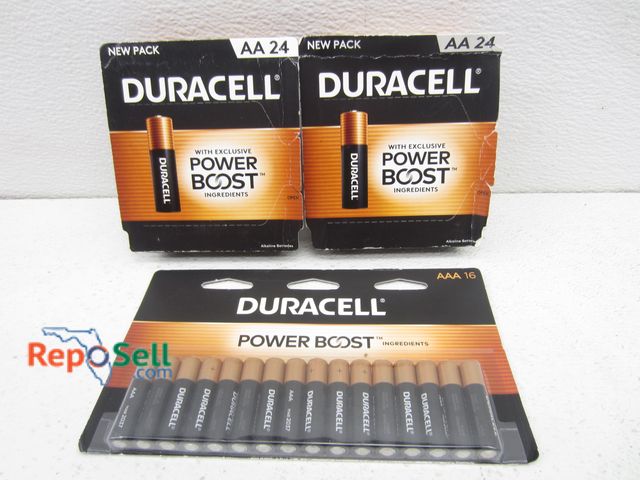 Lot 31-9325 - New Battery Lot: Duracell Power Boost (48) AA, (16) AAA - MFG 2024 &amp; 21