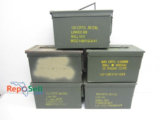 Lot 31-5243 - (5) Metal Ammo Cans