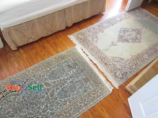 Lot 31-9106 - Two Hand-Knotted Rugs With Fringe Edges And Intricate Patterns, Showing Measurements In Photos.