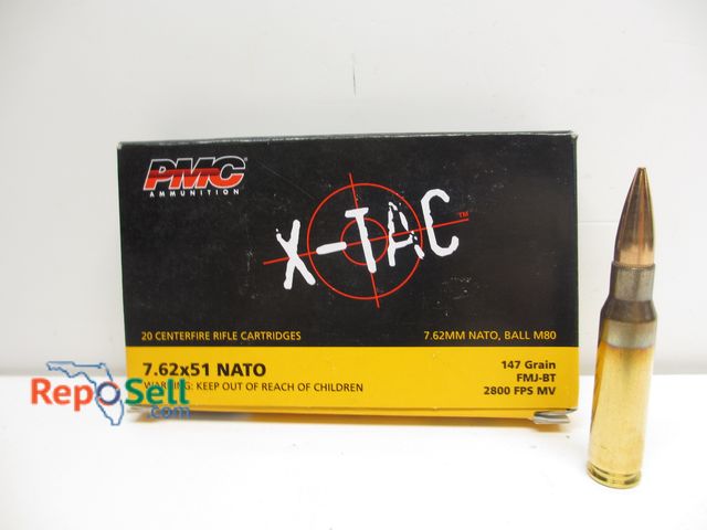 Lot 31-4321 - (20) Rnds 7.62x51 PMC X-TAC 147gr Ammo