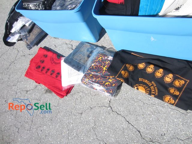 Lot 31-6363 - Large Lot (approx 1200) New Bandanas, Various Sizes And Styles: Sturgis, Biker, Skulls, Flames, 21",...