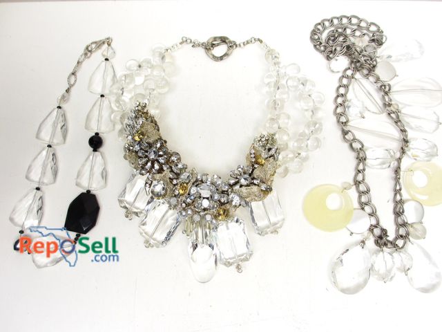 Lot 31-1497 - (3) Bead/Glass Necklaces