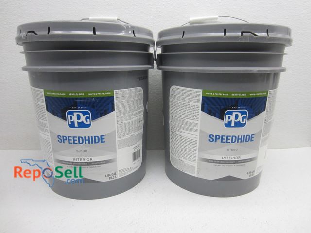 Lot 31-6446 - (2) 4.84 Gal. of Speedhide Semi-gloss Interior Commercial White Paint