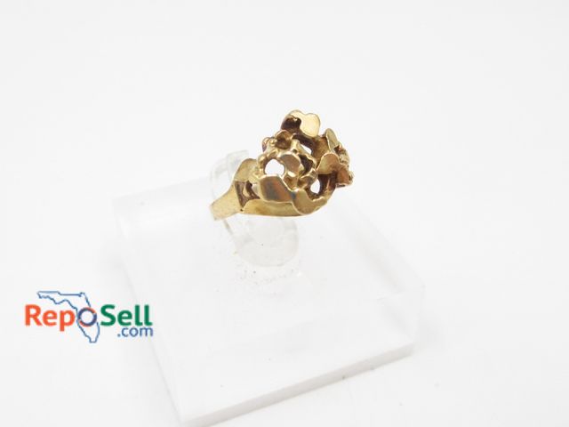 Lot 31-9015 - 14K Yellow Gold Heart Nugget Ring Size 5.5 - 3.65g total