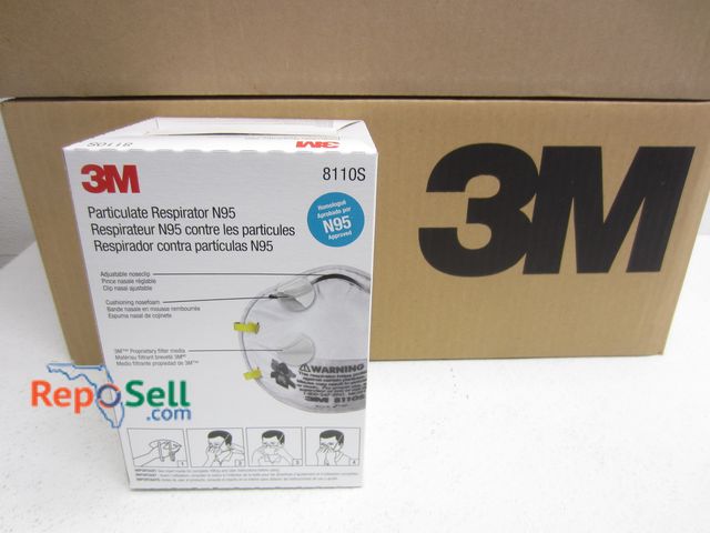 Lot 31-5090 - (320) 3M N95 Masks Respirator #8110S Exp 8/2026 - (2) Cases