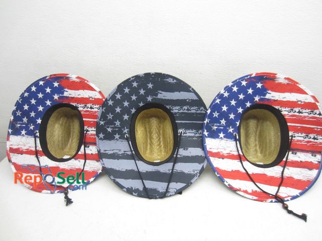 Lot 31-9245 - (3) New Straw Hats With Tags