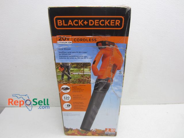 Lot 31-3073 - Black &amp; Decker 20V Axial Blower w/2.0AH Battery &amp; Charger, #BCBL700D1