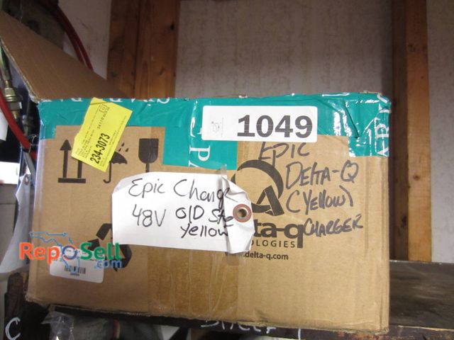 Lot 31-1049 - Epic Charger Delta-Q 48V AGM Yellow Golf Cart Battery Charger In Box