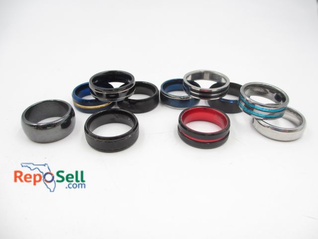 Lot 31-1030 - (11) Tungsten/Titanium Rings - Sizes 8,9,10,10.5,11