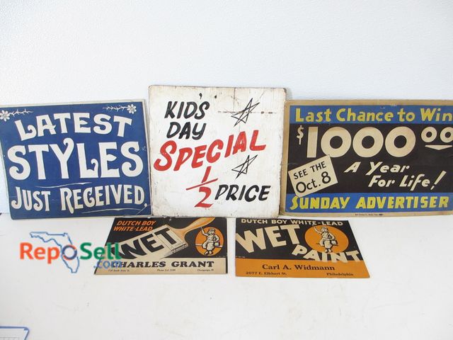 Lot 31-1309 - (4) Vintage Advertising Signs