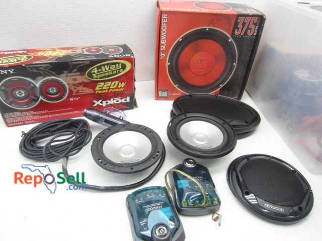 Lot 31-6068 - Speakers Lot: West Marine Speaker, 10" Subwoofer, Kenwood Speaker Covers, etc.