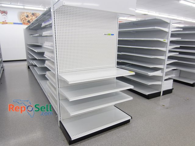 Lot 31-3021 - (2) Retail Shelving, 20' Double Sided, Plus (3)End Caps. 25" Deep Shelves. Buyer Must Disassemble &a...