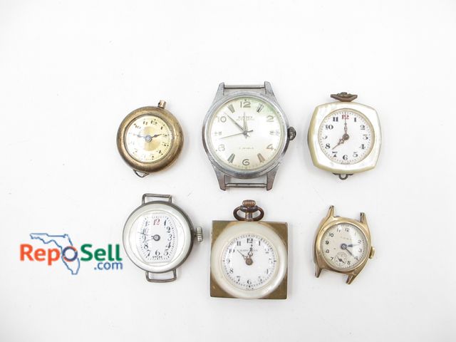 Lot 31-3002 - (6) Vintage Watches: (3) Swiss, Lady Bess, Gort, Sussex Auto 17J