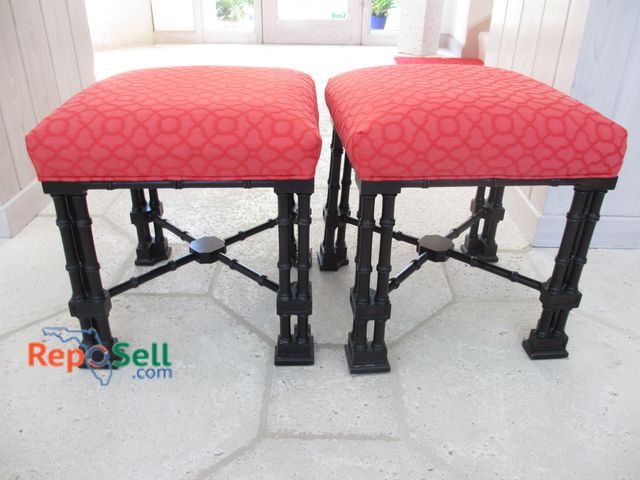 Lot 31-1079 - (2) Accent Foot Stools - Seat: 19"W, 19"H