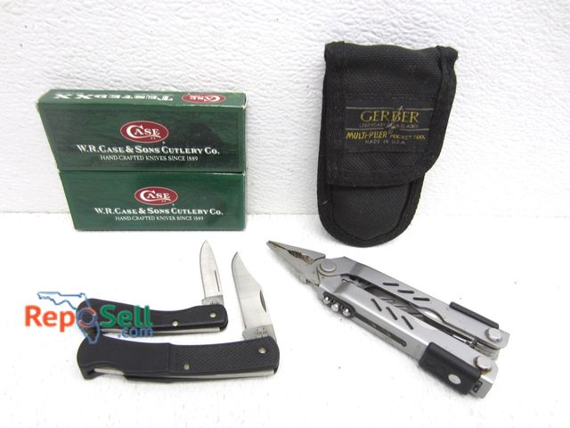 Lot 31-3164 - (2) Case Knives And Gerber Multi-Tool