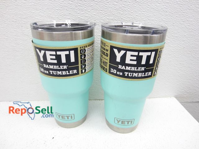 Lot 31-2135 - (5) New Yeti Seafoam 30 oz Ramblers