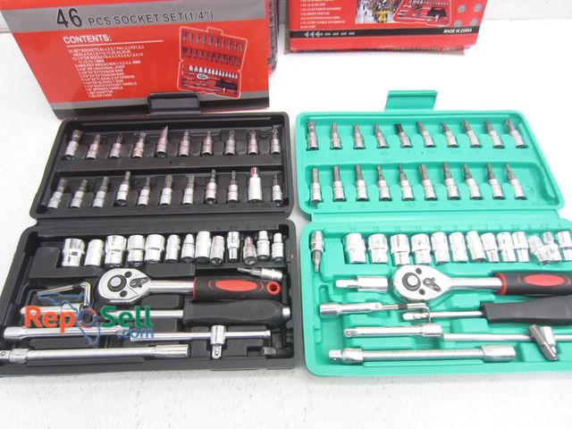 Lot 31-6450 - (4) 46pc Tool Sets for Home &amp; Auto - Each Set in Case