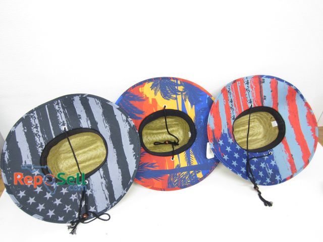 Lot 31-5293 - (3) New Straw Lifeguard Hats