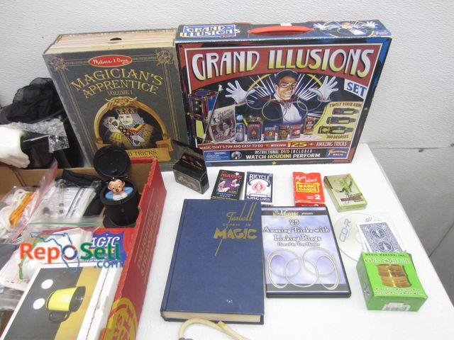 Lot 31-8382 - Large Collection Of Magic Tricks And Kits, New And  Used, Children's And Adults, Some Vintage Tricks...