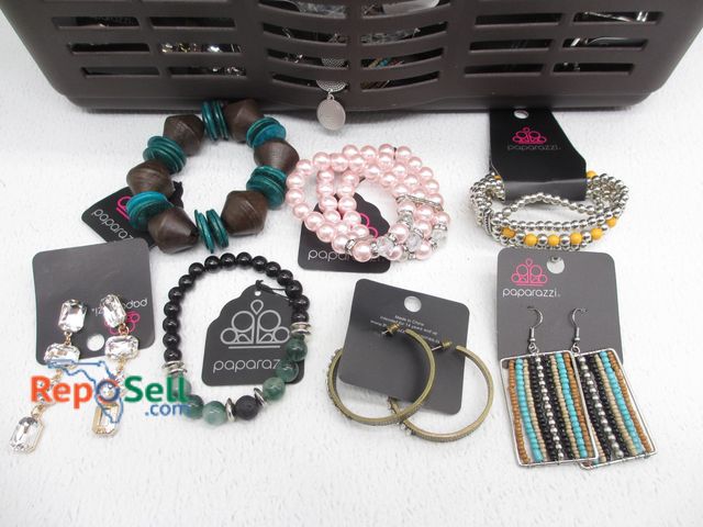 Lot 31-7592 - Approx. (100) New Paparazzi Brand Jewelry: Bracelets, Earrings, etc.