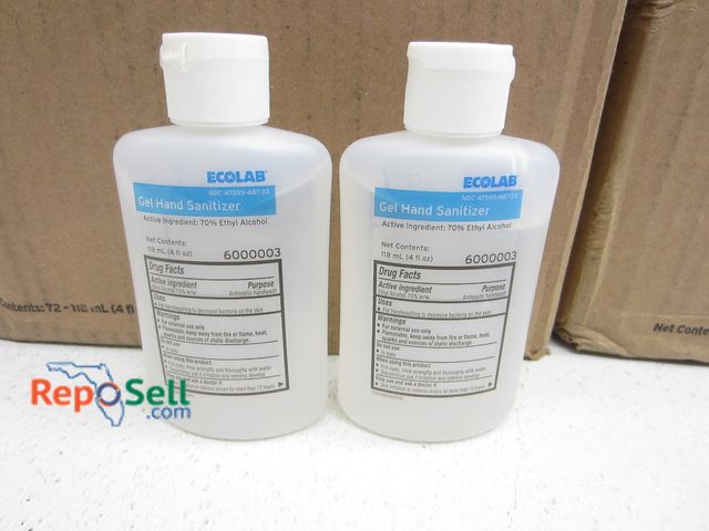 Lot 31-2354 - (288) 4oz. Bottles Ecolab Hand Sanitizer - 4 Cases