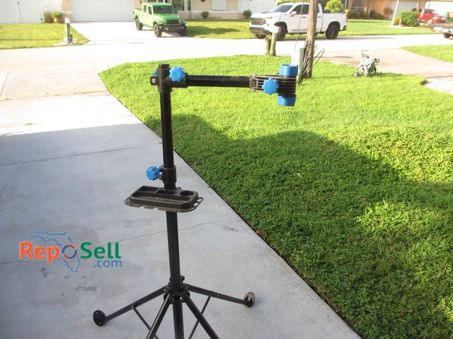 Lot 31-8568 - Adjustable Bicycle Repair Stand With Tripod Base And Accessories