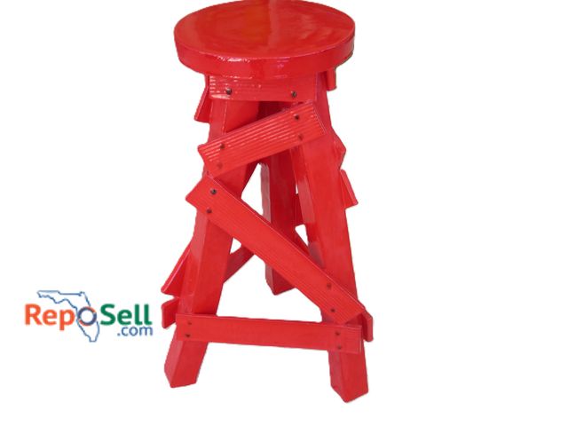 Lot 31-1022 - Robert Kvenild Red Glazed Ceramic Stool, 30"H