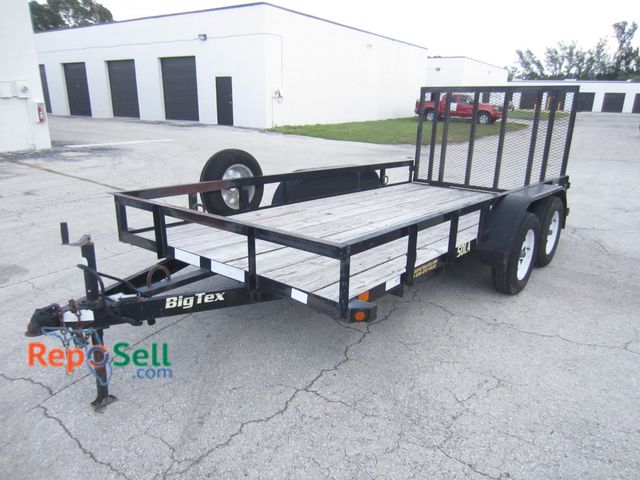 Lot 31-9345 - Big Tex Dual Axle Open Trailer With Spare Tire 14' Lx77" W And Bill Of Sale