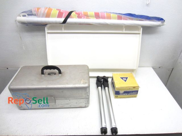 Lot 31-9360 - Tackle Box, Fish Filet Station, New Reel etc