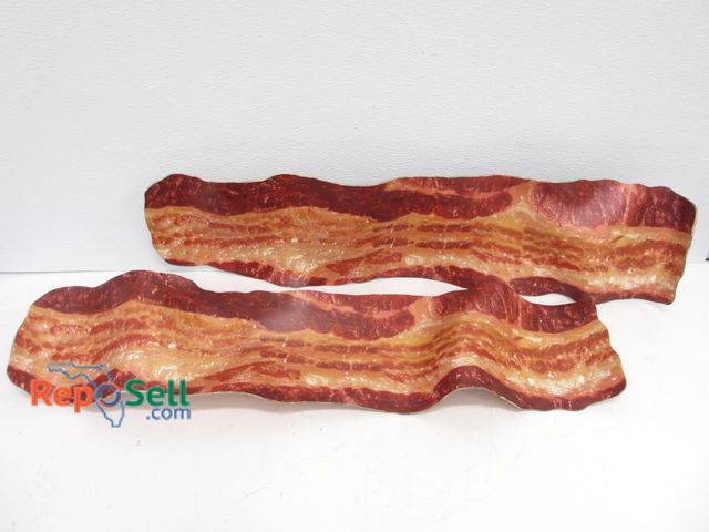 Lot 31-1158 - (2) Large Pieces of Bacon Art; 31"L