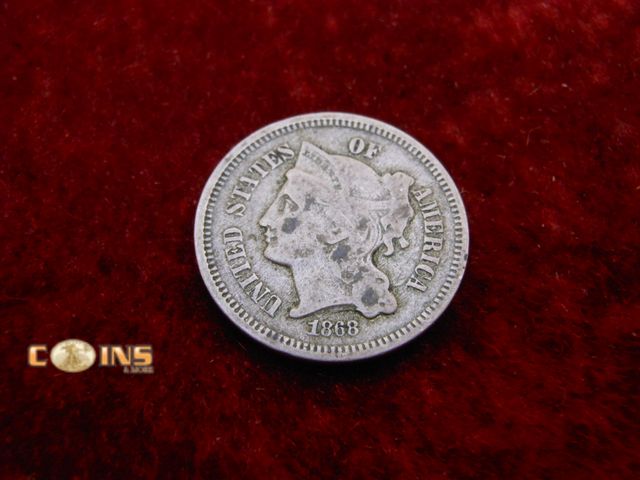 Lot 36-486687 - 1868 US Three Cent Piece.