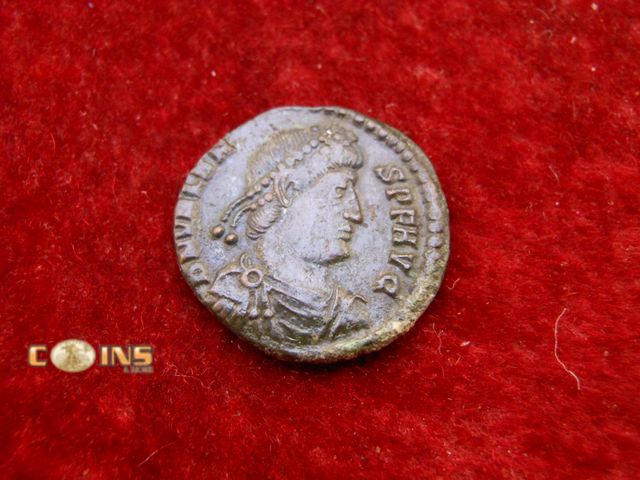 Lot 36-238277 - Valens-364-378 AD...XF+...Rev.-Emperor/Captive w/ Christian Chi-Rho-LOOK!