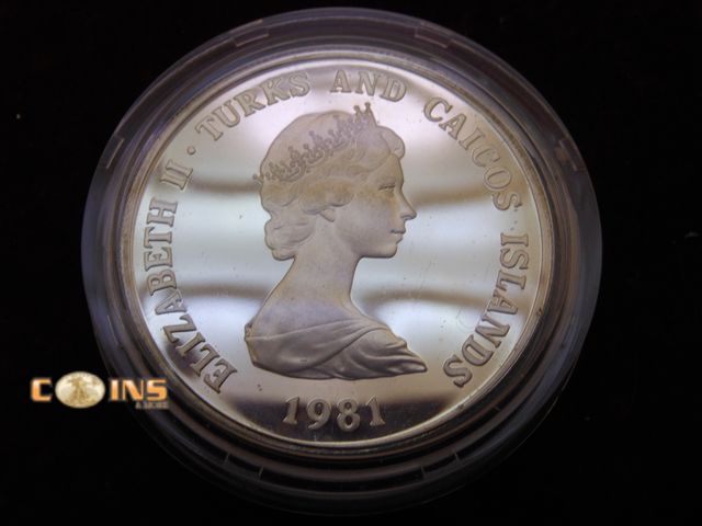 Lot 36-086814 - 1981 Silver Royal Wedding 10 Crown Turks & Caicos.