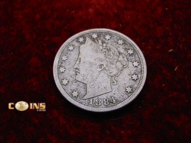 Lot 36-486553 - Better Date 1884 Liberty Head or "V" Nickel.