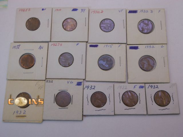 Lot 36-488330 - Lot of Assorted Early Better Date or Condition or Both Carded Lincoln Cents.