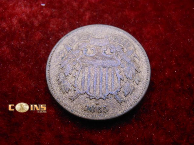 Lot 36-486452 - Better Condition 1865 US Two Cent Piece.