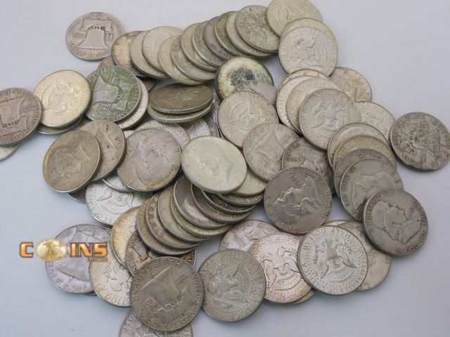 Lot 36-4867641 - Lot of Two 90% Silver Half Dollars Pulled Randomly From Coins Pictured.
