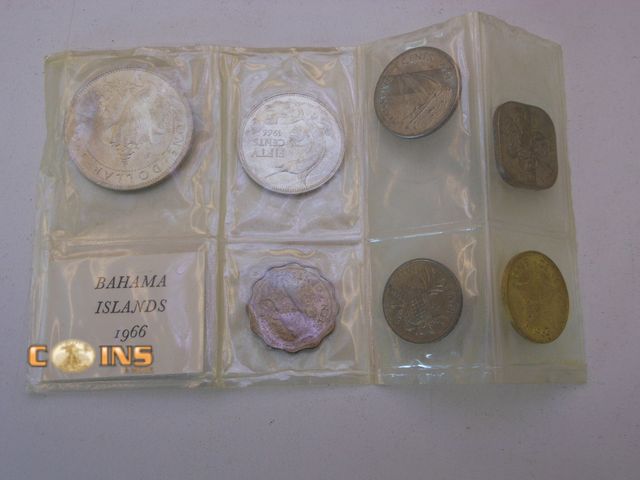 Lot 36-086811 - 1966 Silver Bahama 7 Coin Set.