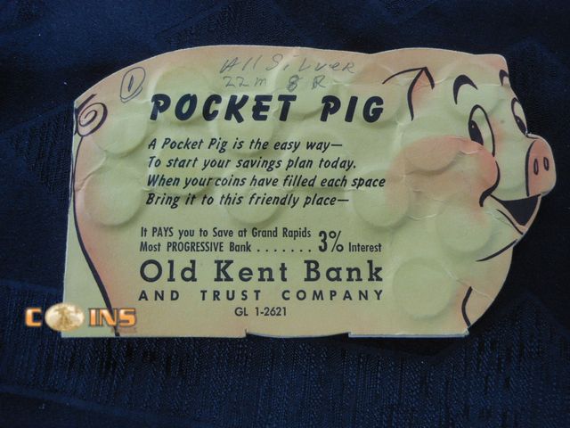 Lot 36-086706 - Lot of 30 Silver Dimes in Old Kent Bank Booklet.