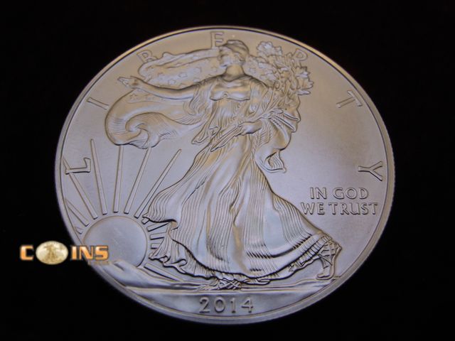 Lot 36-4872601 - UNC/BU 2014 Silver American Eagle.  .999 Fine Silver One Troy Ounce Round.