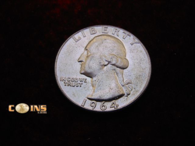 Lot 36-487801 - UNC/BU 1964-D Silver Washington Quarter.