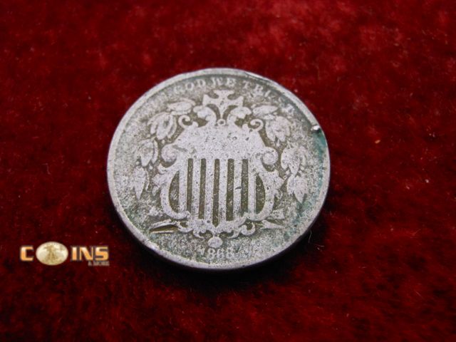 Lot 36-486680 - 1868 US Shield Nickel.