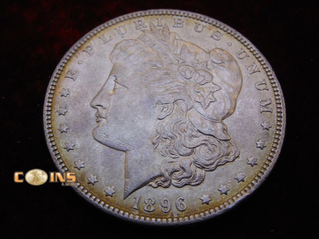 Lot 36-486301 - AU+ 1896 Morgan Silver Dollar.