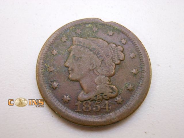 Lot 36-487337 - 1854 US Large Cent.