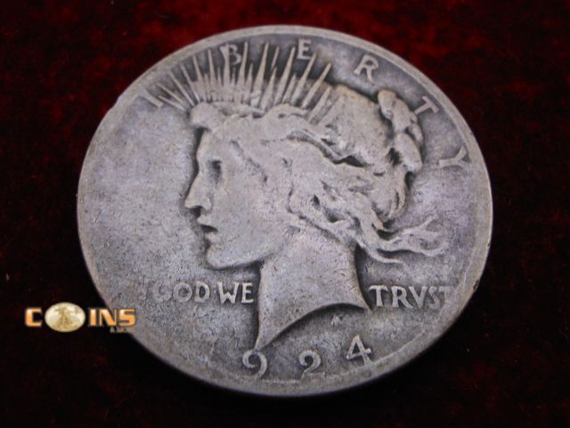 Lot 36-486410 - 1924-S Silver Peace Dollar.