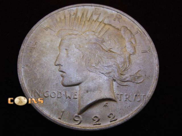 Lot 36-487301 - 1922 Silver Peace Dollar.