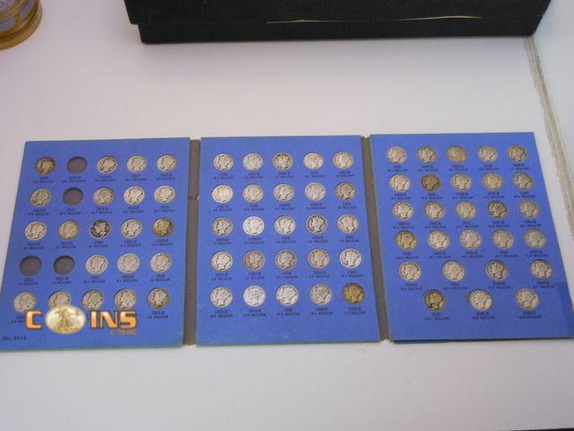 Lot 36-486316 - NEAR Complete Silver Mercury Dime Collection, See All Pictures For Coins Included.