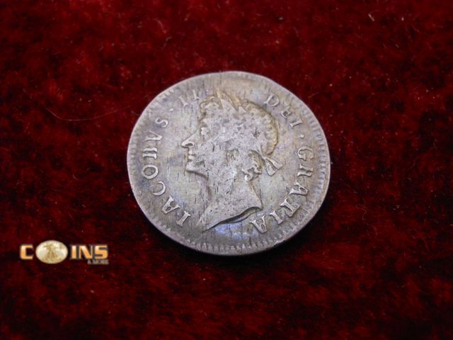 Lot 36-487845 - 1687 Great Britain Silver 3 Pence.